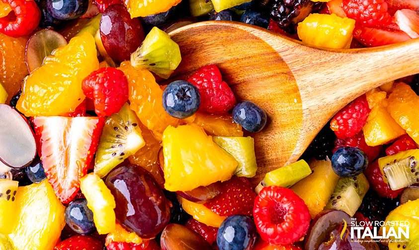 bowl of fresh berries grapes and other fresh summer fruit