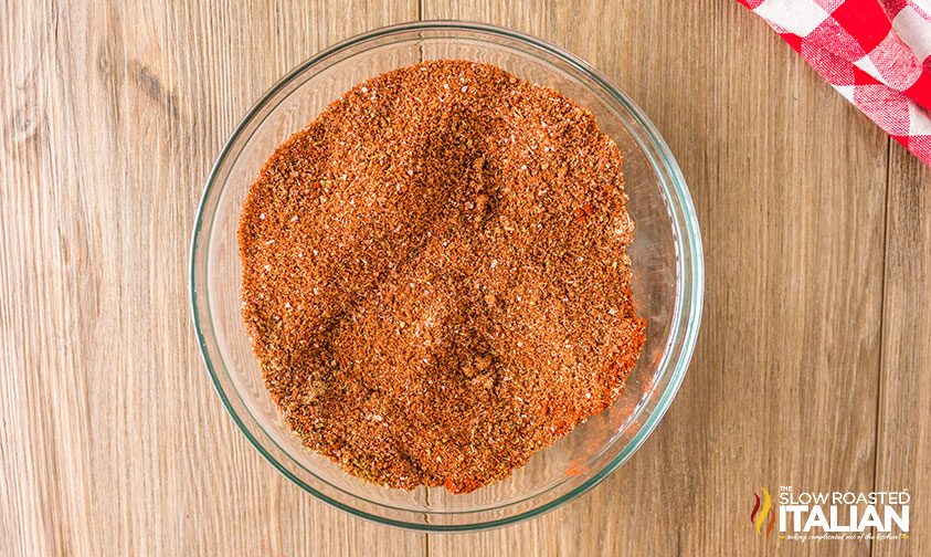 Sweet BBQ Rub mixed in small bowl