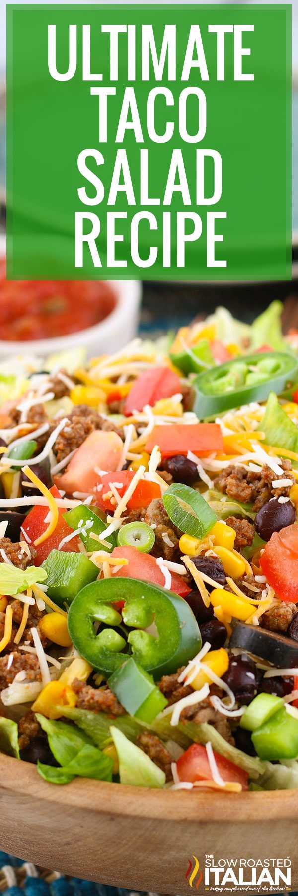titled collage for easy taco salad recipe