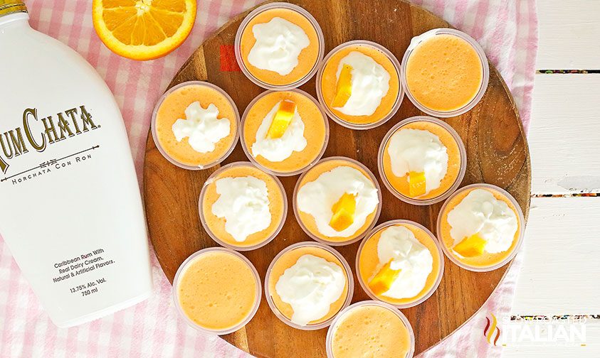 Creamsicle Jello Shots with Rum Chata