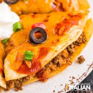 mexican pizza close up