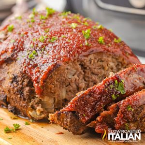 slices of air fryer meatloaf