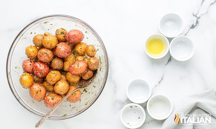 bowl of baby reds with seasoning