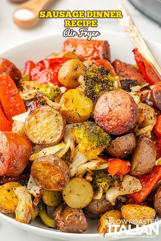 sausage and potatoes meal in bowl