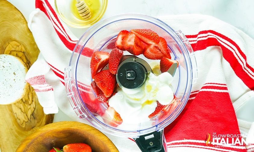 making homemade treats for dogs in a food processor