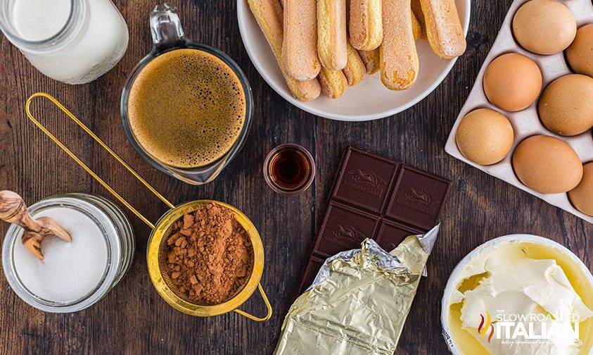 best tiramisu recipe ingredients on counter