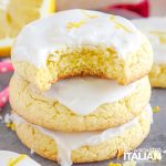 stack of lemon cake mix cookies