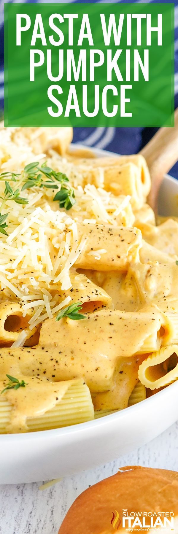 titled image (and shown): pasta with pumpkin sauce
