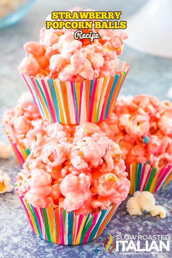 Easy Strawberry Popcorn Ball Recipe (Using Jello)