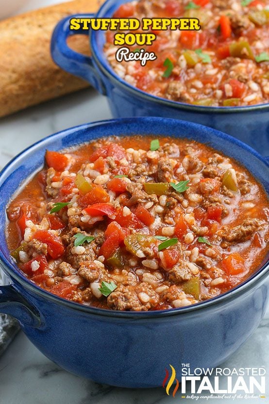 Stuffed Pepper Soup Recipe - The Slow Roasted Italian