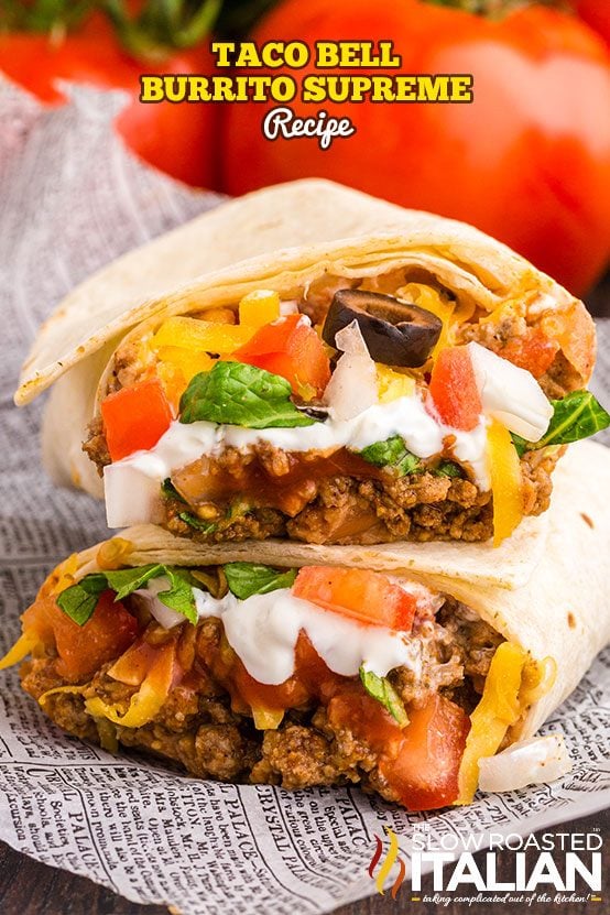 Taco Bell Burrito Supreme (Homemade Copycat Recipe)