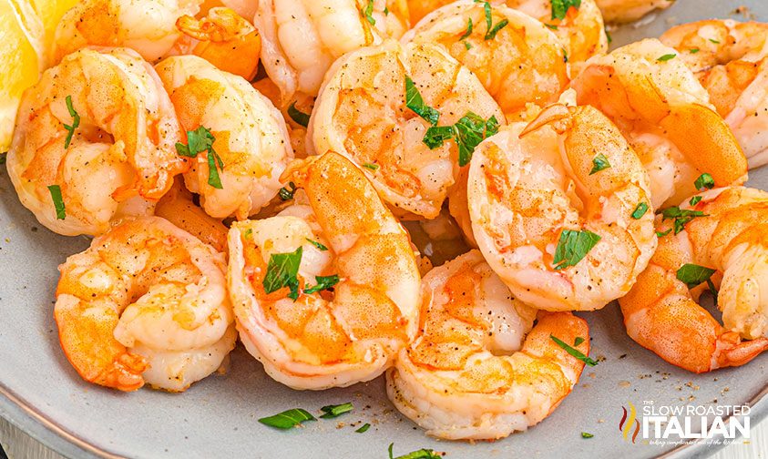air fried shrimp on a plate