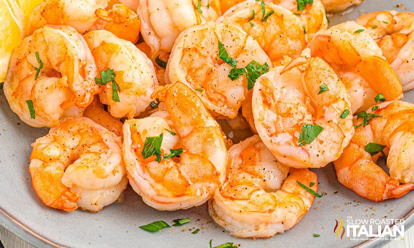 air fried shrimp on a plate