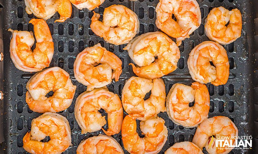 air fryer shrimp cooked