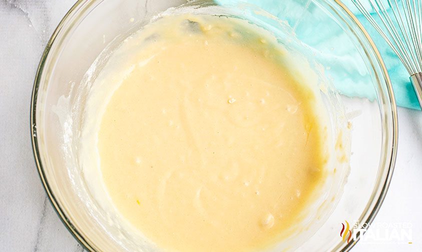 sweet yellow batter in bowl