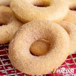 stacked cinnamon sugar donuts