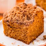 slice of pumpkin coffee cake