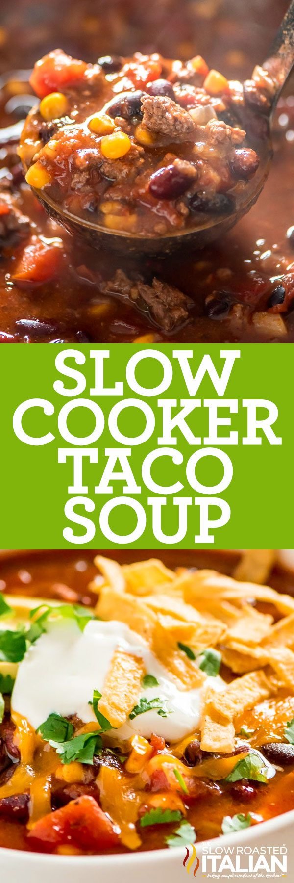 titled collage for slow cooker taco soup