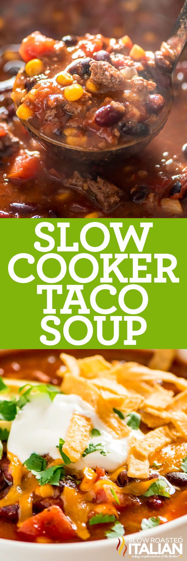 titled image (and shown): slow cooker taco soup