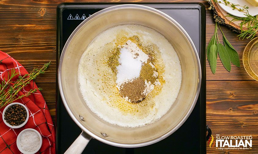 making a roux for turkey gravy without drippings 