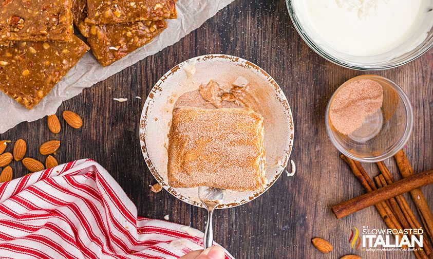 churro toffee with cinnamon sugar