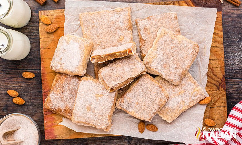 disney recipe churro toffee candy on parchment paper