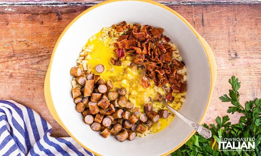 savory side dish ingredients in a bowl