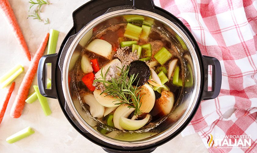 beef stew in pressure cooker vegetables