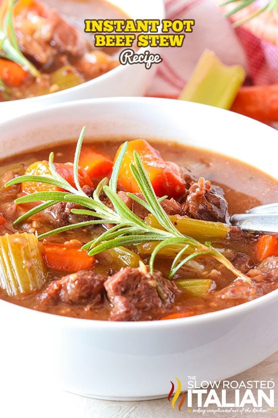 bowl of instant pot beef stew