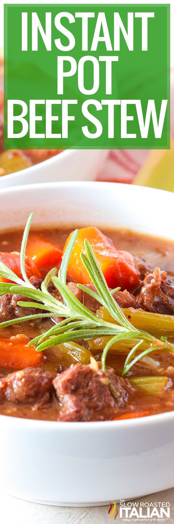 titled collage for instant pot beef stew recipe