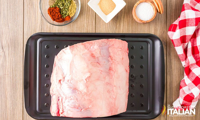 ingredients on counter for grilled prime rib