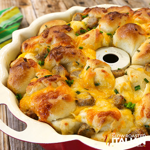 savory monkey bread in bundt pan