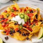 plate of supreme nachos