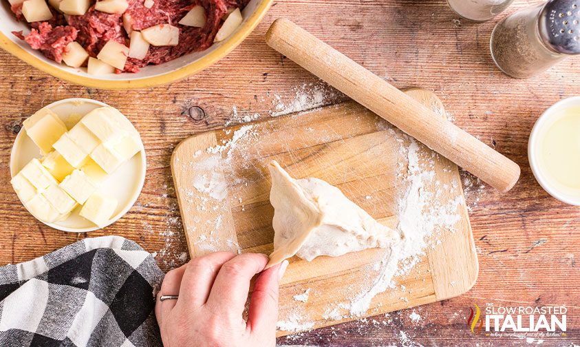 savory hand pies pinched closed