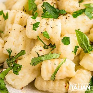 italian gnocchi, close up