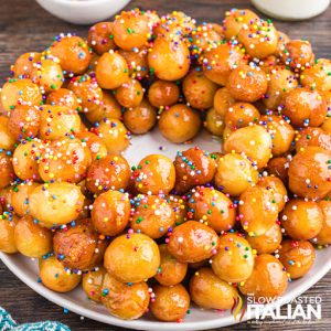 platter of italian sweet fried dough