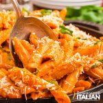 vodka sauce on penne pasta