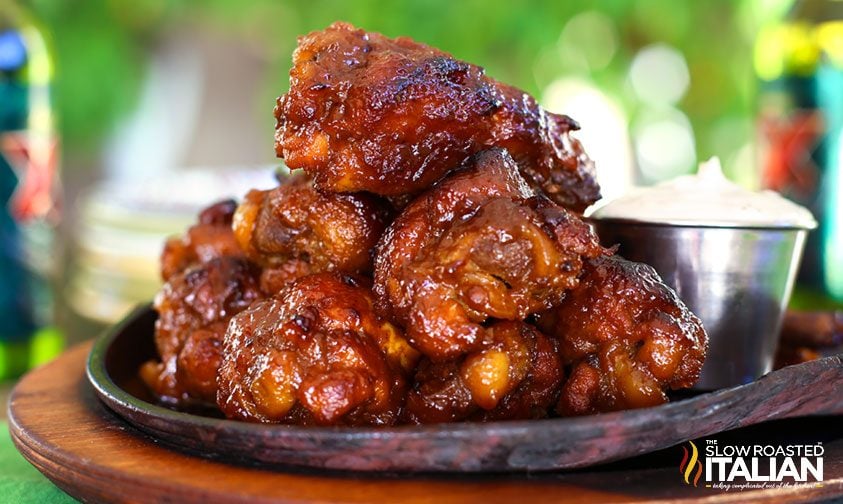 platter of crock pot buffalo wings