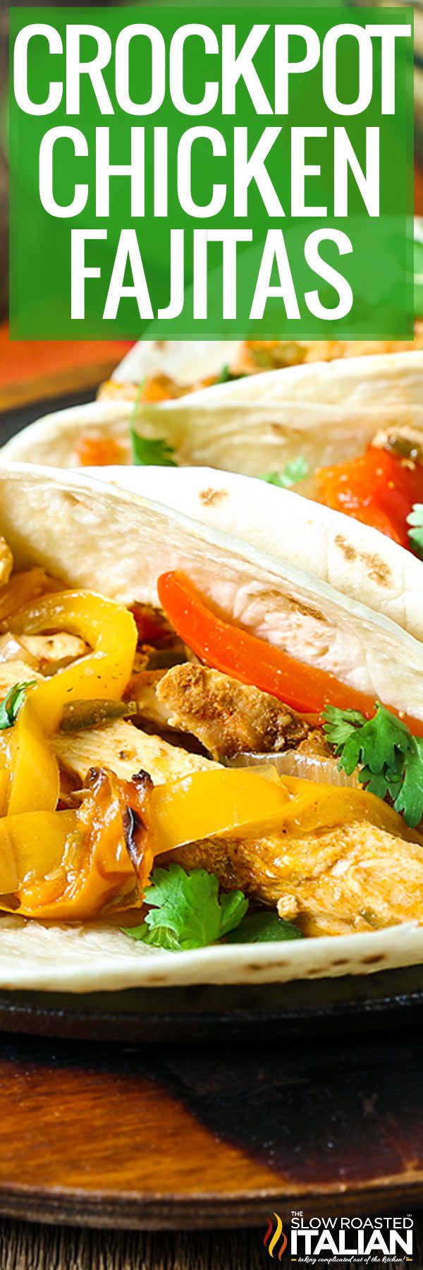 crock pot chicken fajitas  closeup