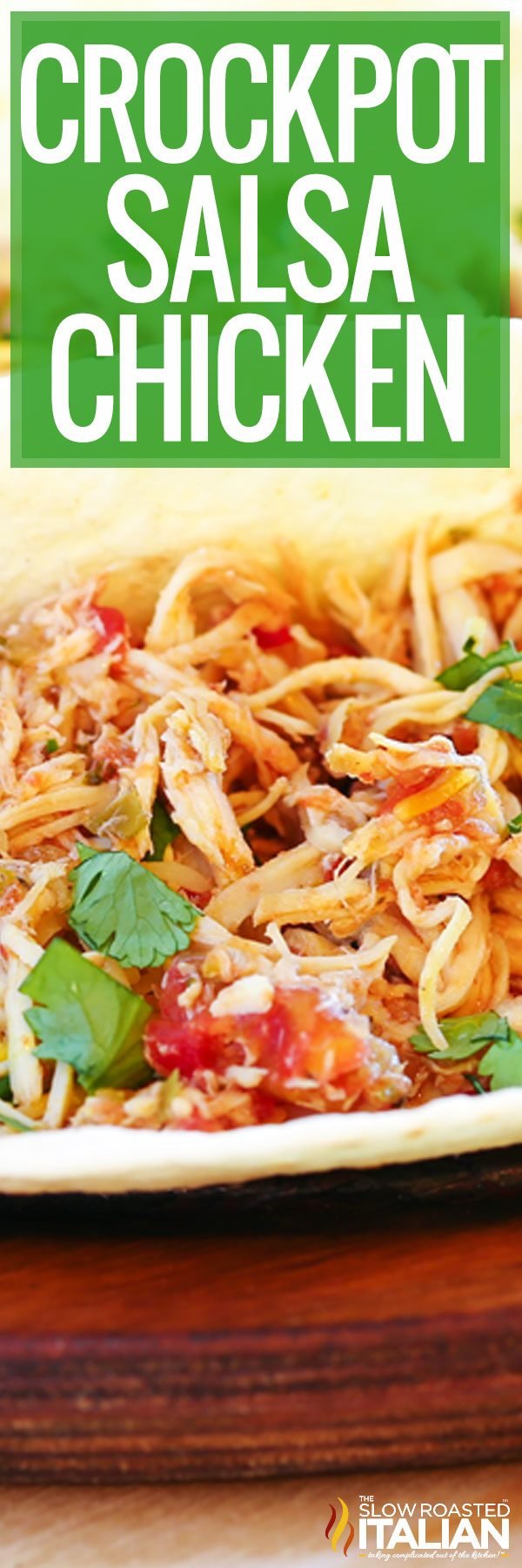 titled pinterest image for mexican shredded chicken recipe