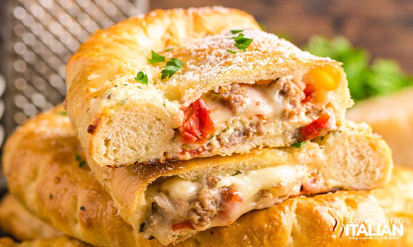 baked sausage calzone