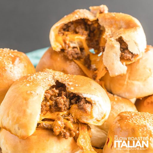 sloppy joe stuffed soft pretzels