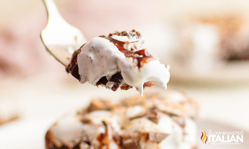 bite of bts cake on fork