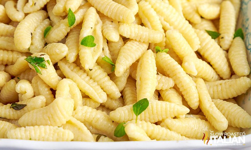 handmade italian pasta, close up