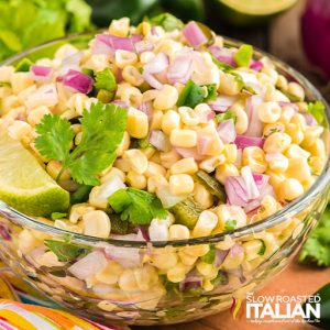 bowl of spicy corn salad