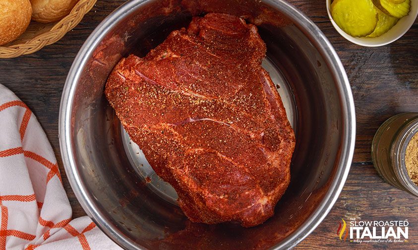seasoned pork butt in pressure cooker