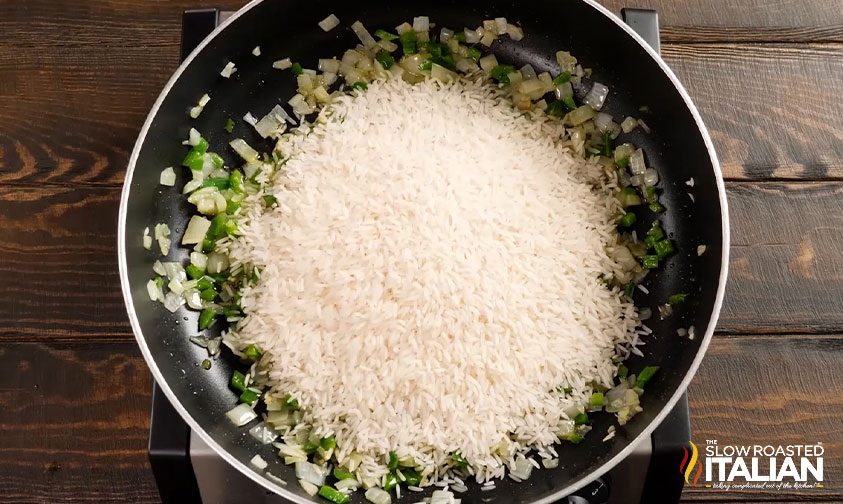 jalapenos and onions in skillet