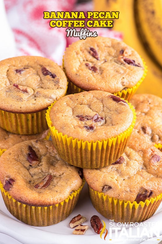 Easy Banana Coffee Cake Muffins with Pecans Recipe