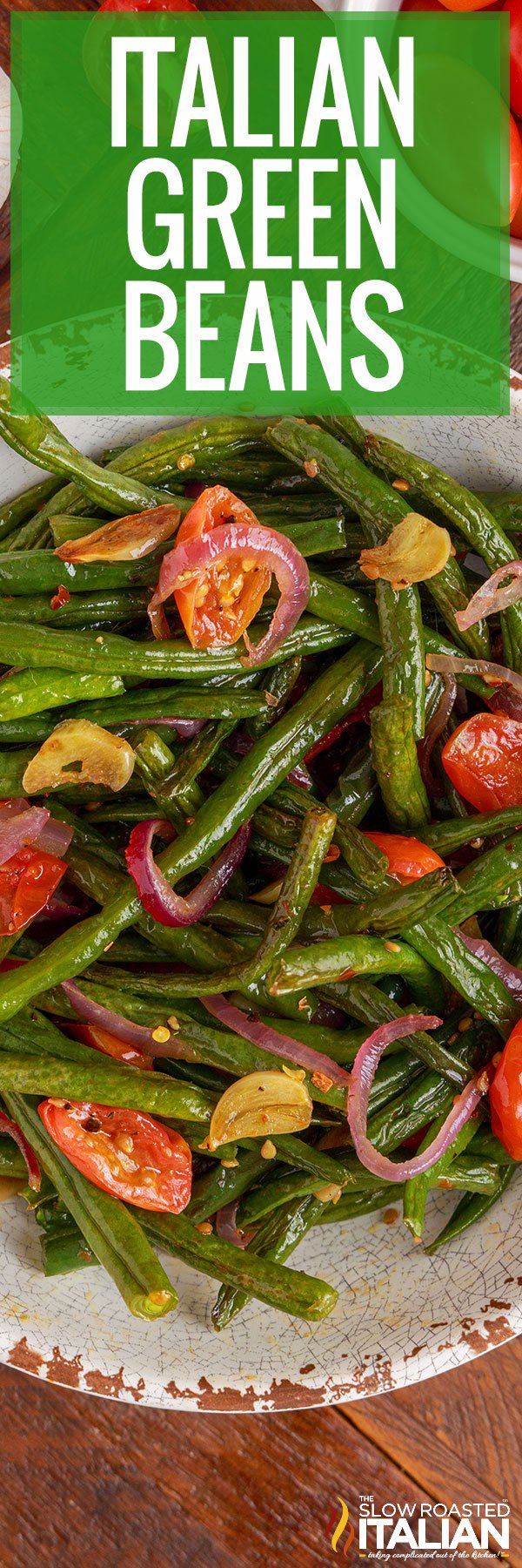 italian green beans close up