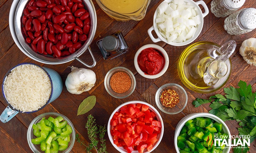 red beans and rice ingredients